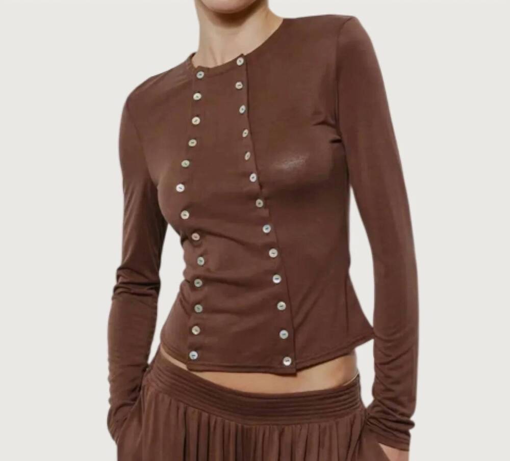 NEW LOUCIA lennox button top in brown